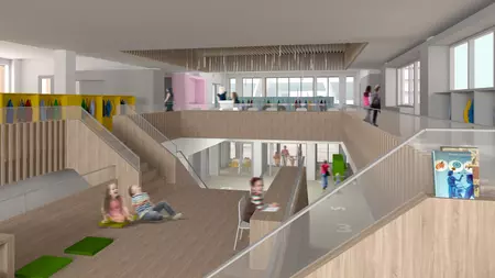 Aula 'de Berg' in Slotermeerschool
