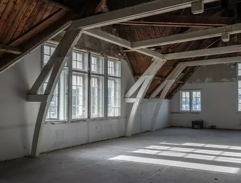 Ruimte zonder plafond