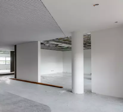 Akoestische plafond + vilten plafond