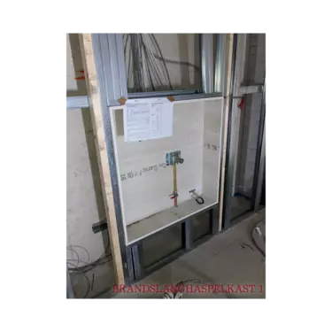 Deze zelf ontwikkelde brandhaspelkast in samenwerking met Juniper en Gyproc. Glasroc + Habito