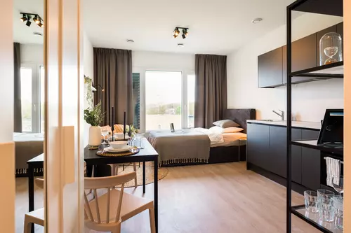 Studio slaap/kook gedeelte