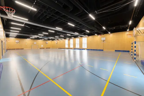 akoestische sportzaalwand
