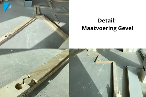 Detail: Maatvoering gevel (werkzaamheden)