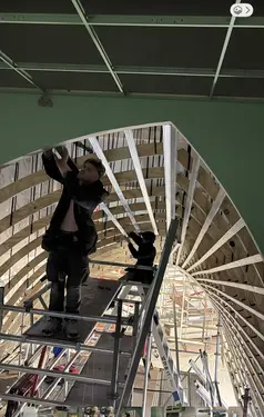 Montage onderconstructie ms plafonds gebogen, rond en conisch