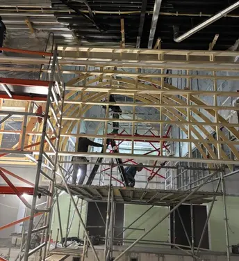 Montage schenkels ms plafonds gebogen, rond en conisch